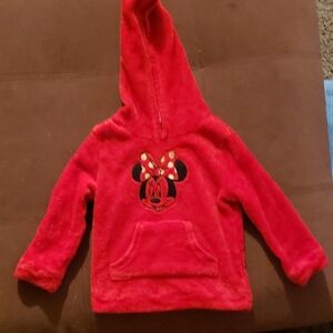 Disney Red Fleece Minnie Mouse Hoodie
